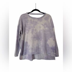 Derek Heart‎ Purple Tie-Dye Long Sleeve Sweater – Size Large